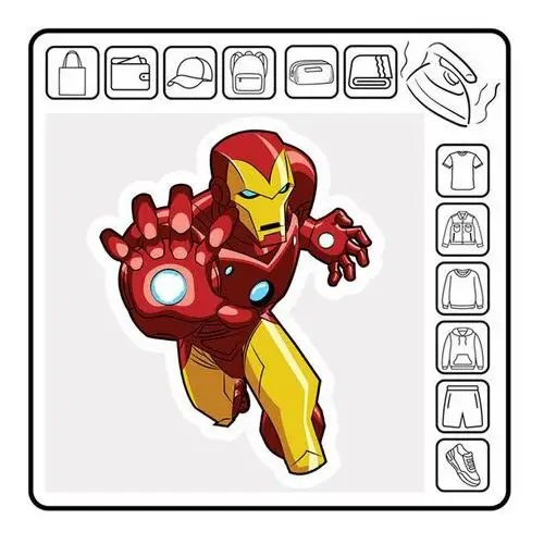 Naprasowanka termo naklejka marvel superbohater bohater iron man tony stark 40