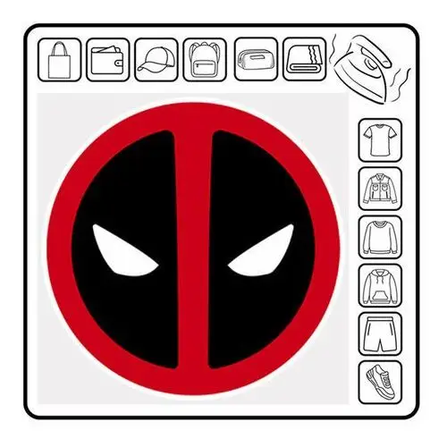 Zebra Naprasowanka termo naklejka wade wilson marvel deadpool superbohater bohater 35