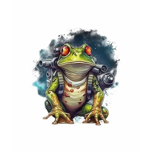 Naprasowanka żaba żabka kosmos kosmonauta 3