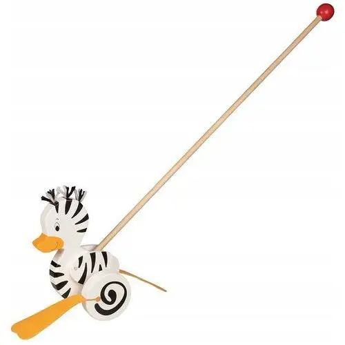 Zebro-kaczka Drewniane zabawki dla dzieci Pchacz na kiju Edukacyjny Goki