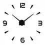 Zegar ścienny naklejany duży 80-120cm czarny 4 cyfry Sklep