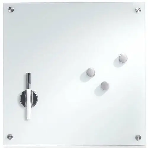 Szklana tablica magnetyczna, biała, 40x40 cm Zeller
