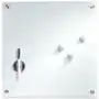 Szklana tablica magnetyczna, biała, 40x40 cm Zeller Sklep