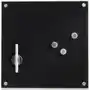 Szklana tablica magnetyczna memo, czarna + 3 magnesy, 40x40 cm, Zeller Sklep