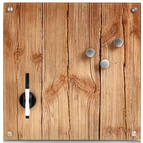 Szklana tablica magnetyczna, Memo, wood