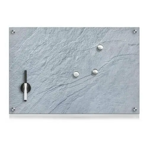 Szklana tablica magnetyczna, szary łupek + 3 magnesy, 60x40 cm, Zeller