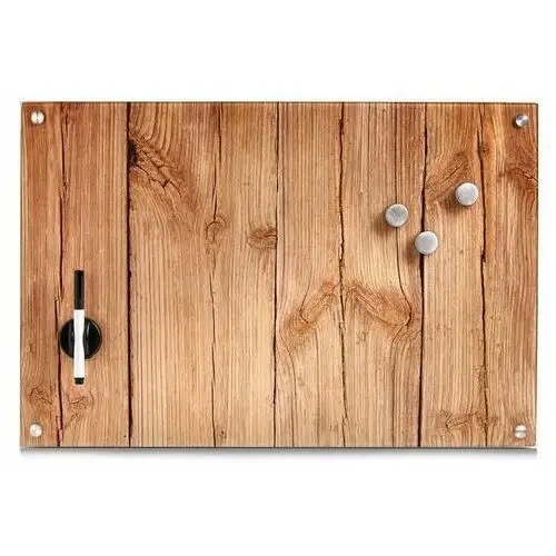 Zeller Szklana tablica magnetyczna wood + 3 magnesy, 60x40 cm