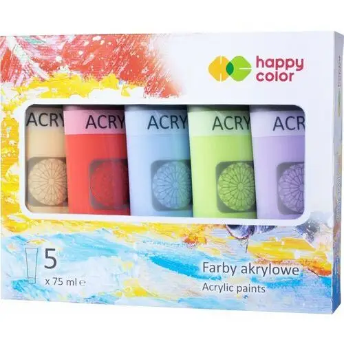 Zestaw farb akrylowych 5 szt x 75 ml mix b happy color Gdd grupa dystrybucyjna daccar