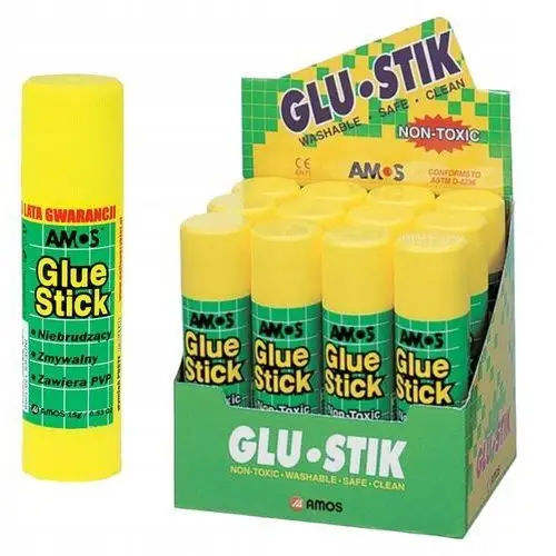 Zestaw Klej szkolny biurowy w sztyfcie Amos 12 szt. 35g Glue Stick