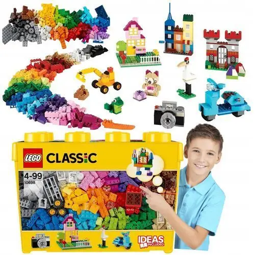 Zestaw Klocki Lego Konstrukcyjny Duże Pudełko Kufer Skrzynka XXL