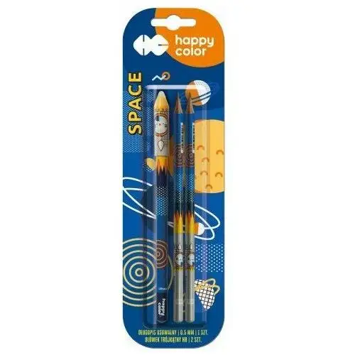 Zestaw piśmienniczy, 1 długopis + ołówki, Space