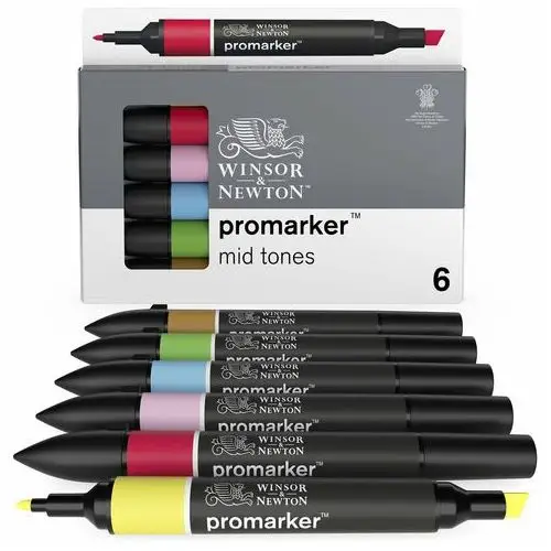 Zestaw promarkerów, Winsor&Newton, 6 sztuk