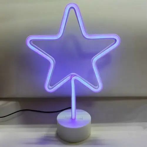 Dziecięca lampka stołowa Neon FM-NB20 Zumaline LED star gwiazda niebieska 2